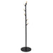 METAL COAT RACK BLACK AND WOOD