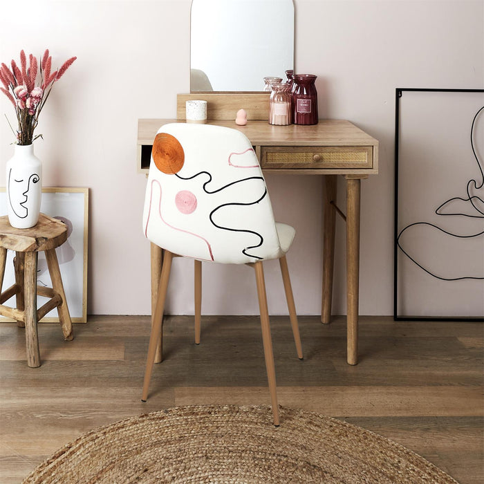 WOOD IMITATION METAL FOOT POESIE CHAIR