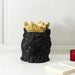 BLACK LION POT HOLDER GOLDEN CROWN D16CM