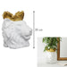 POT COVER LION WHITE GOLD CROWN D16CM