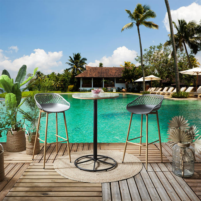 BAR STOOL MALAGA GREY M2