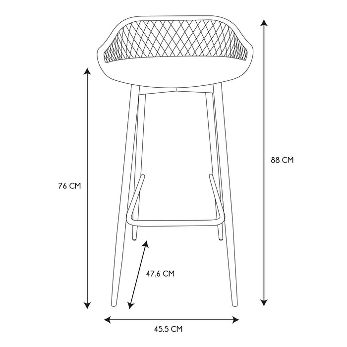 BAR STOOL MALAGA GREY M2