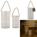 METAL LANTERN OPENWORK WHITE DORE X2