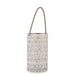 METAL LANTERN OPENWORK WHITE DORE X2
