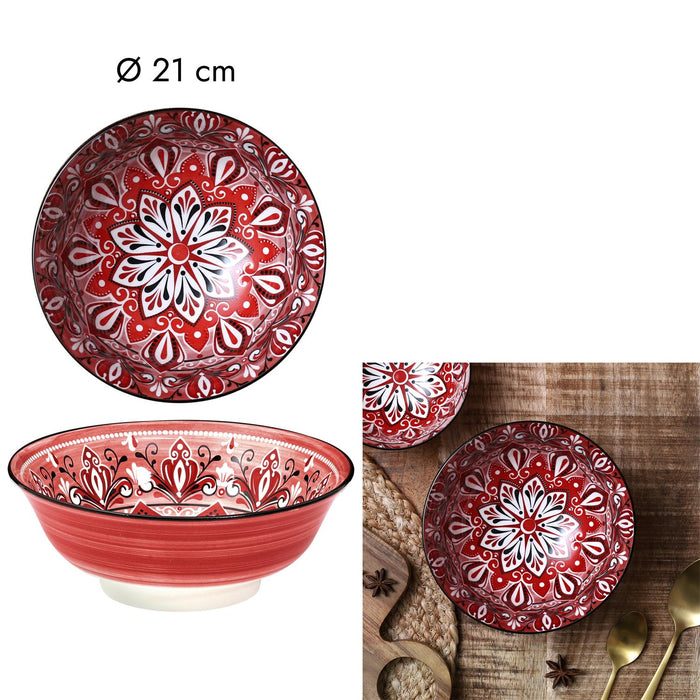 RED JAIPUR SALAD BOWL D21CM A1IN6