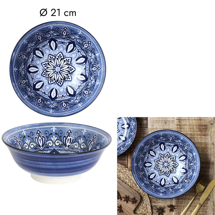 JAIPUR SALAD BOWL BLUE D21CM A1IN6