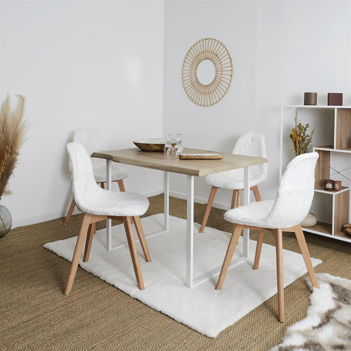 SCANDINAVIAN CHAIR PATCHWORK WHITE