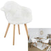 PATCHWORK WHITE SCANDINAVIAN ARMCHAIR