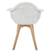 PATCHWORK WHITE SCANDINAVIAN ARMCHAIR