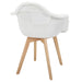PATCHWORK WHITE SCANDINAVIAN ARMCHAIR