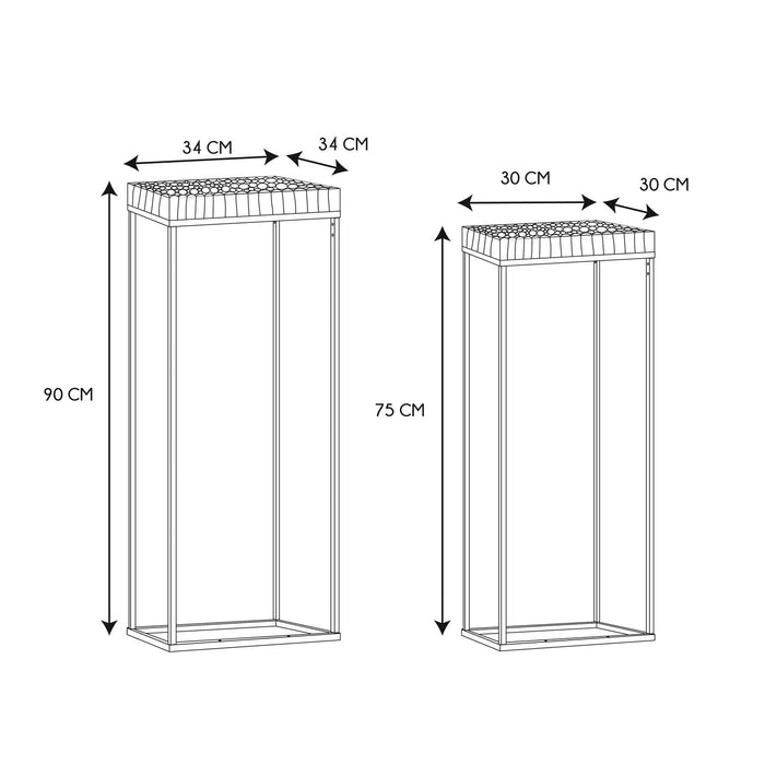ROUND NESTING SEAT X2