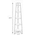 5 LEVEL CORNER SHELF WOOD AND METAL WHITE