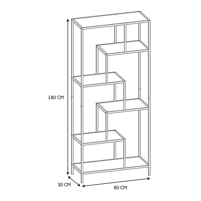 EDISON GLASS SHELF 80X30X180CM