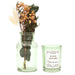 1 piece - SCENTED CANDLE AND DRIED FLOWERS - for color option contact us on 03 46 45 47