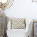 BEIGE MACRAME CUSHION 40X40CM