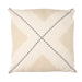 BEIGE WHITE TUFTED CUSHION WITH POMPONS 40X40CM