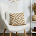 JUTE AND COTTON TUFTED CUSHION 40X40CM