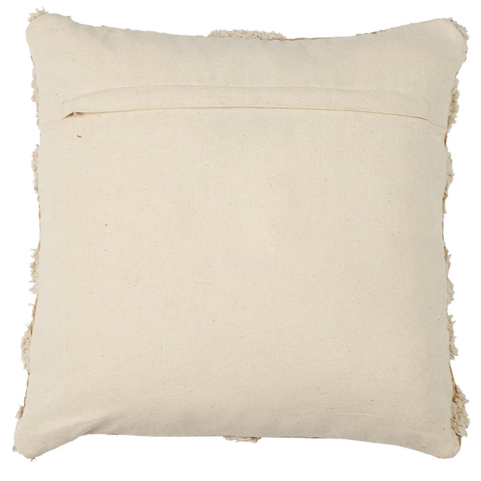 JUTE AND COTTON TUFTED CUSHION 40X40CM