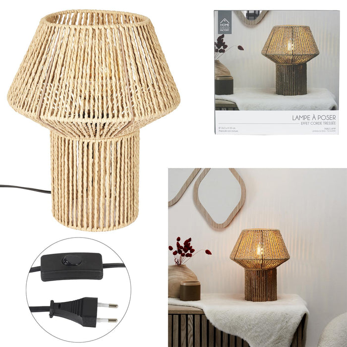 TABLE LAMP SHADE ROPE EFFECT