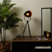 LAMP INDUS METAL BLACK