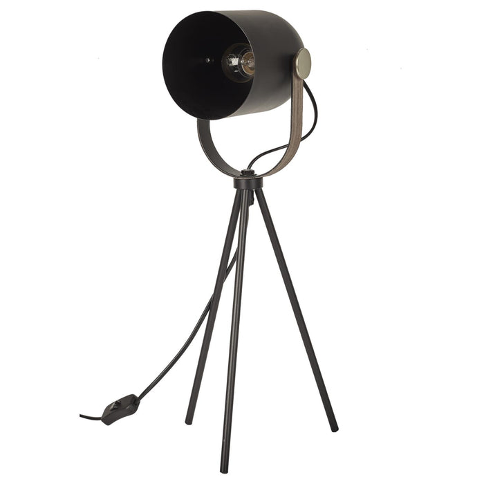 LAMP INDUS METAL BLACK