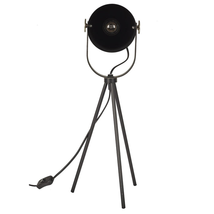 LAMP INDUS METAL BLACK