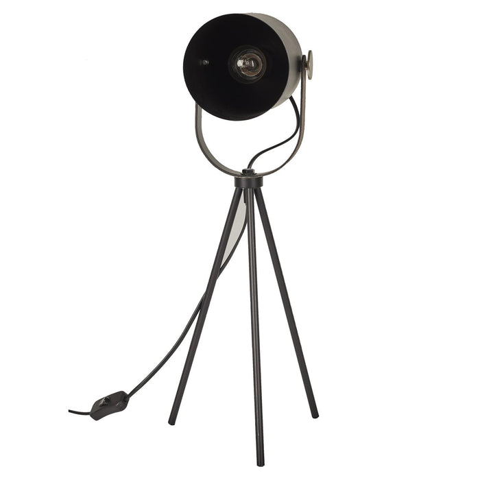 LAMP INDUS METAL BLACK