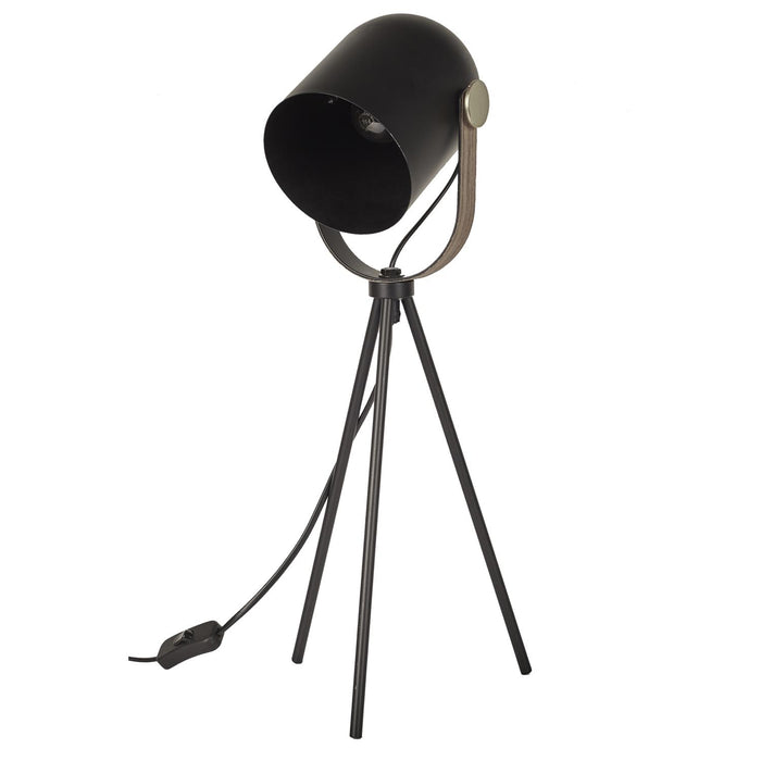 LAMP INDUS METAL BLACK