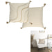 BEIGE AND WHITE CUSHION WITH POMPONS 40X40CM M8