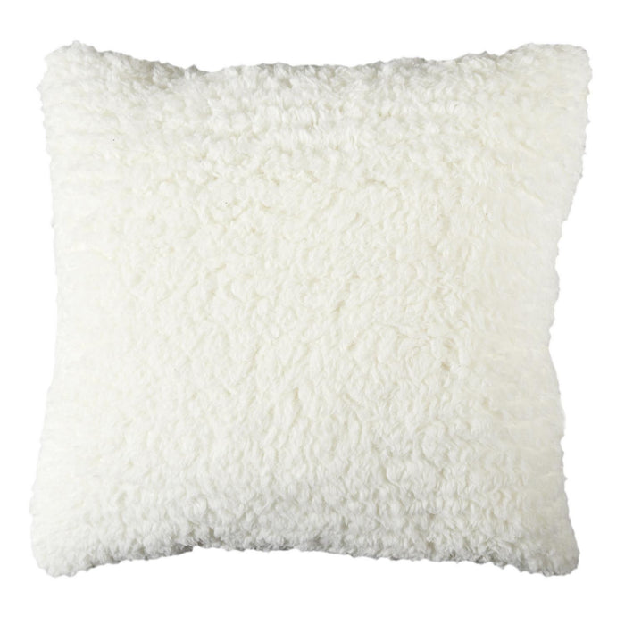 SHERPA CUSHION WHITE BRAID PATTERN 40X40CM