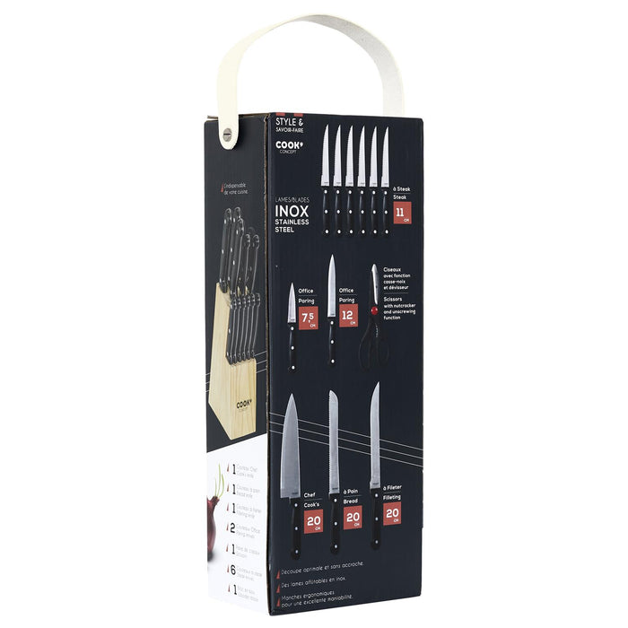 BLOCK OF 11 KNIVES AND A PAIR OF SCISSORS M6