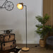 LAMP METAL BLACK WOOD M2