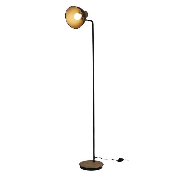 LAMP METAL BLACK WOOD M2