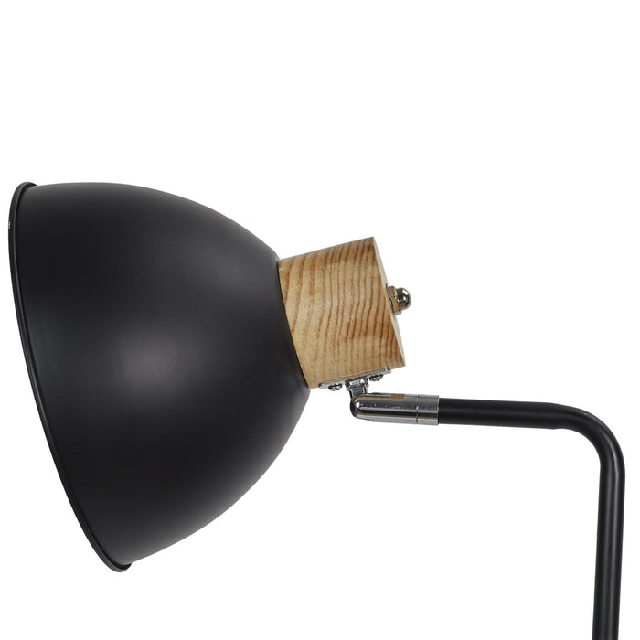 LAMP METAL BLACK WOOD M2