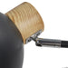LAMP METAL BLACK WOOD M2