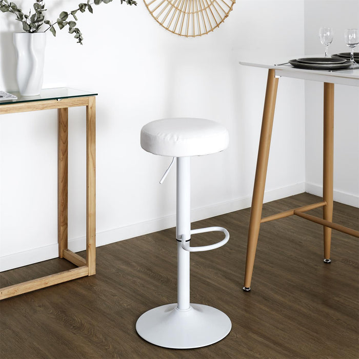 ADJUSTABLE BAR STOOL MUMFORD WHITE