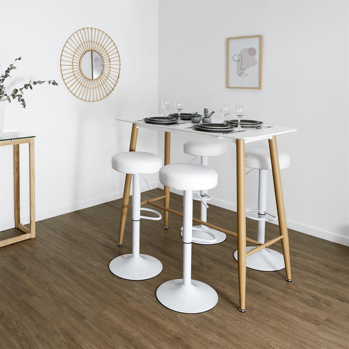 ADJUSTABLE BAR STOOL MUMFORD WHITE