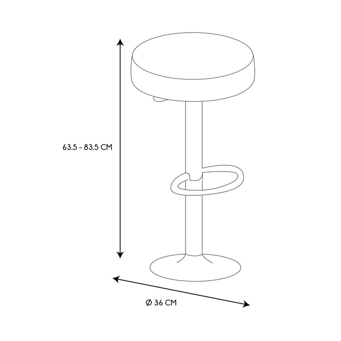 ADJUSTABLE BAR STOOL MUMFORD WHITE