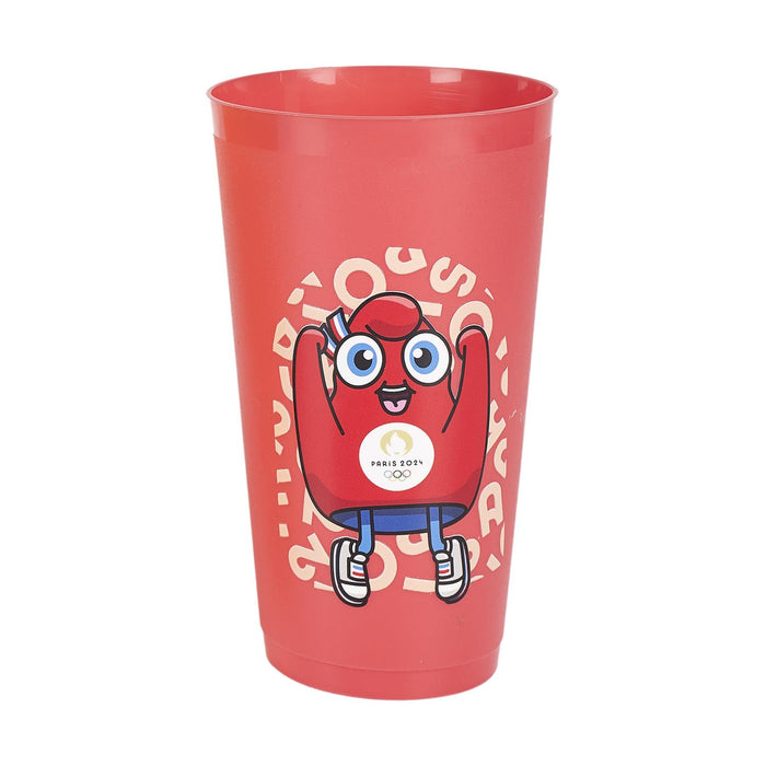 1 piece - REUSABLE TUMBLER MASCOT EMOTIONS 65CL - for color option contact us on 03 46 45 47
