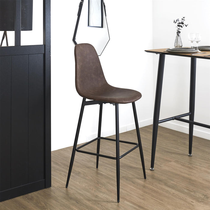 AMBER BROWN BAR CHAIR