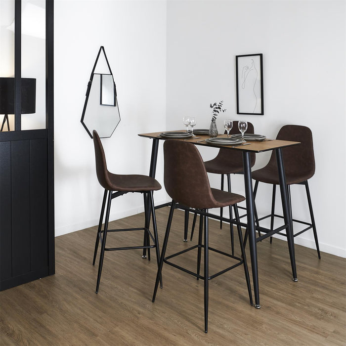 AMBER BROWN BAR CHAIR