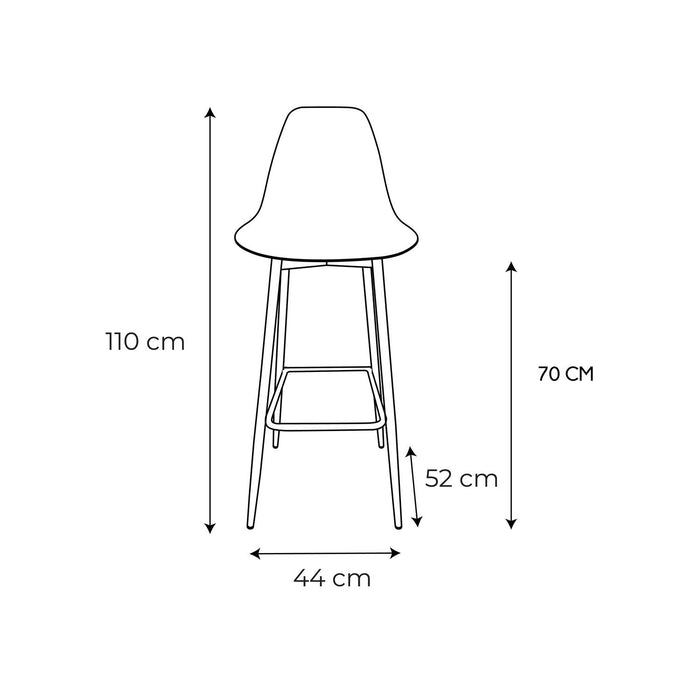 AMBER GREY BAR CHAIR