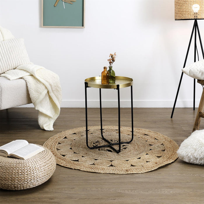ALIA MARTELE METAL SIDE TABLE D35CM