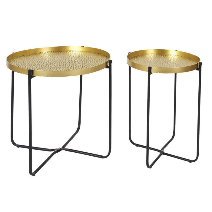 ALIA MARTELE METAL SIDE TABLE D35CM