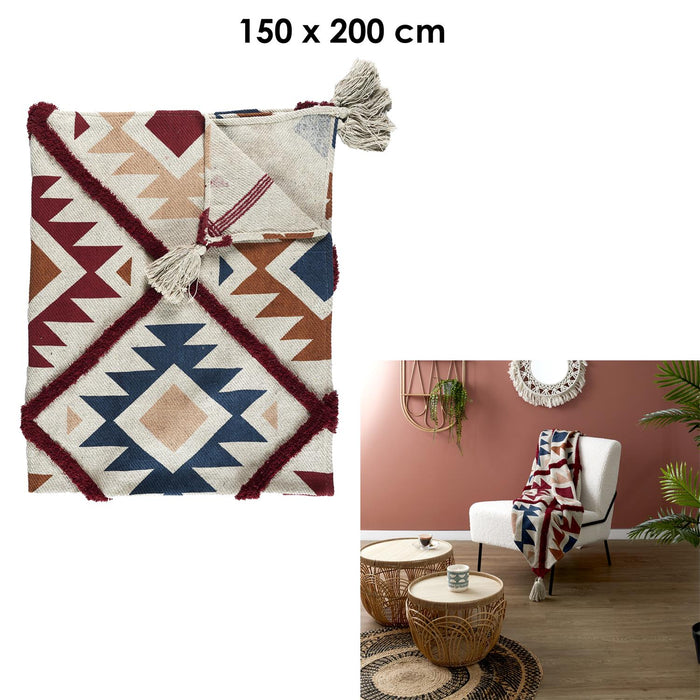 PATTERNED TUFTED PLAID 150X200CM