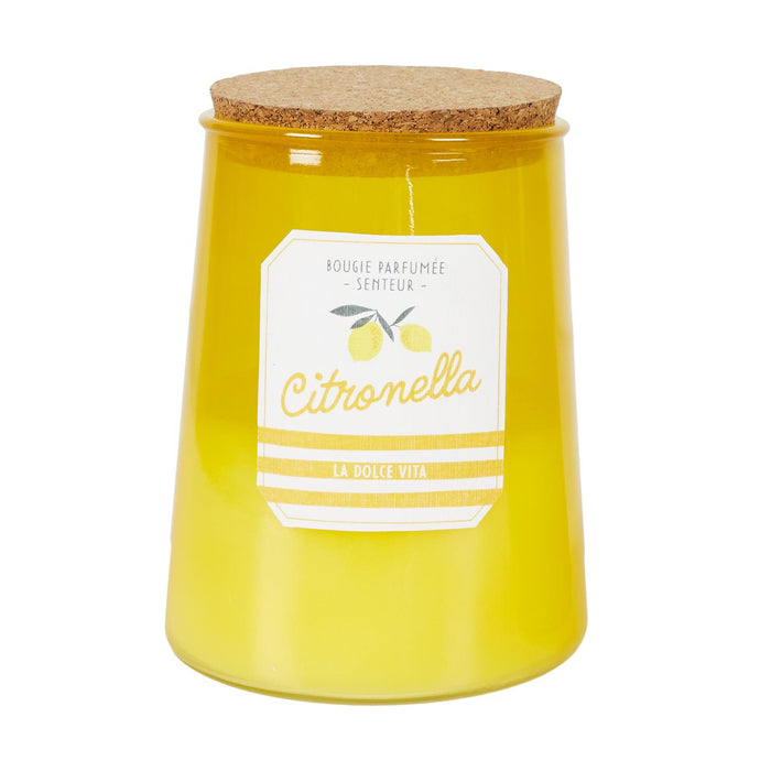1 piece - SCENTED CANDLE BAIN DE SOLEIL JAR H16CM - for color option contact us on 03 46 45 47