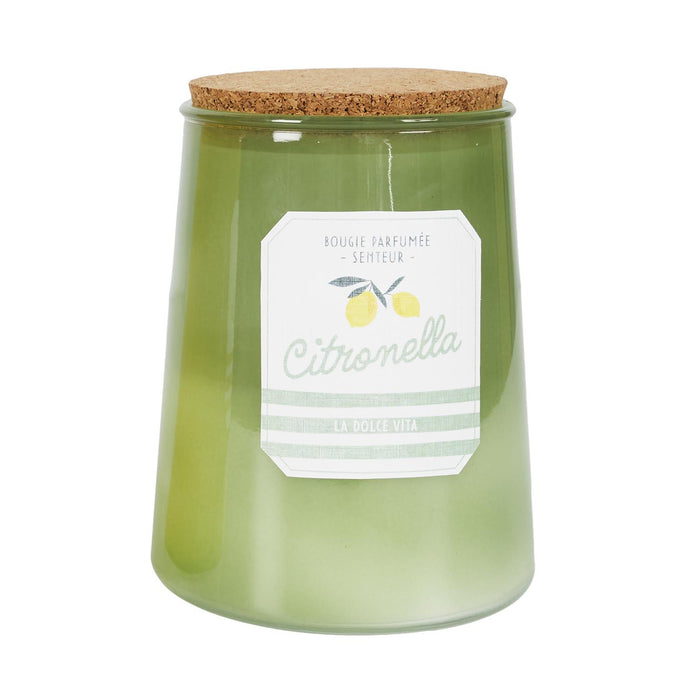 1 piece - SCENTED CANDLE BAIN DE SOLEIL JAR H16CM - for color option contact us on 03 46 45 47