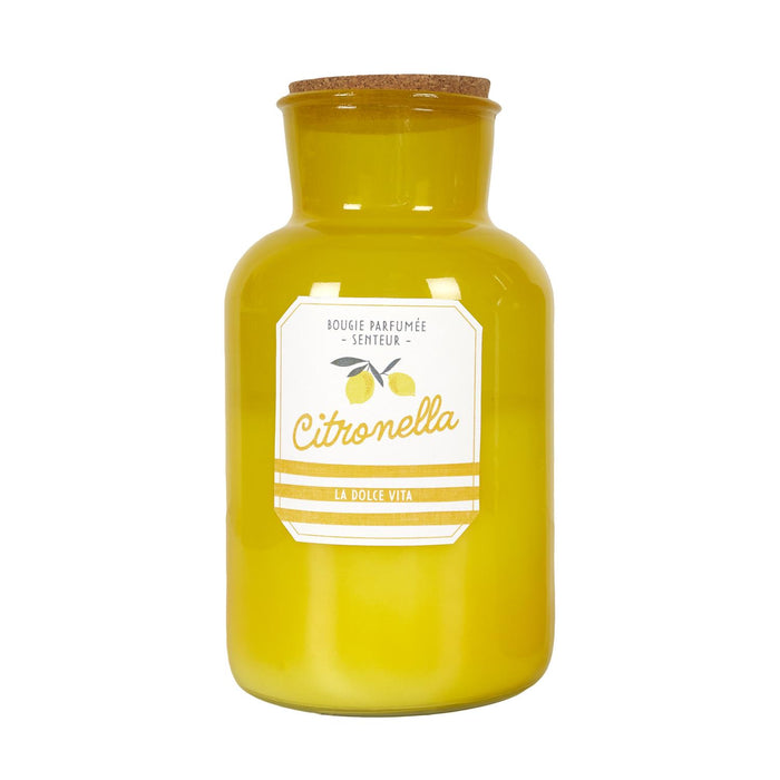 1 piece - SCENTED CANDLE BAIN DE SOLEIL JAR H20CM - for color option contact us on 03 46 45 47