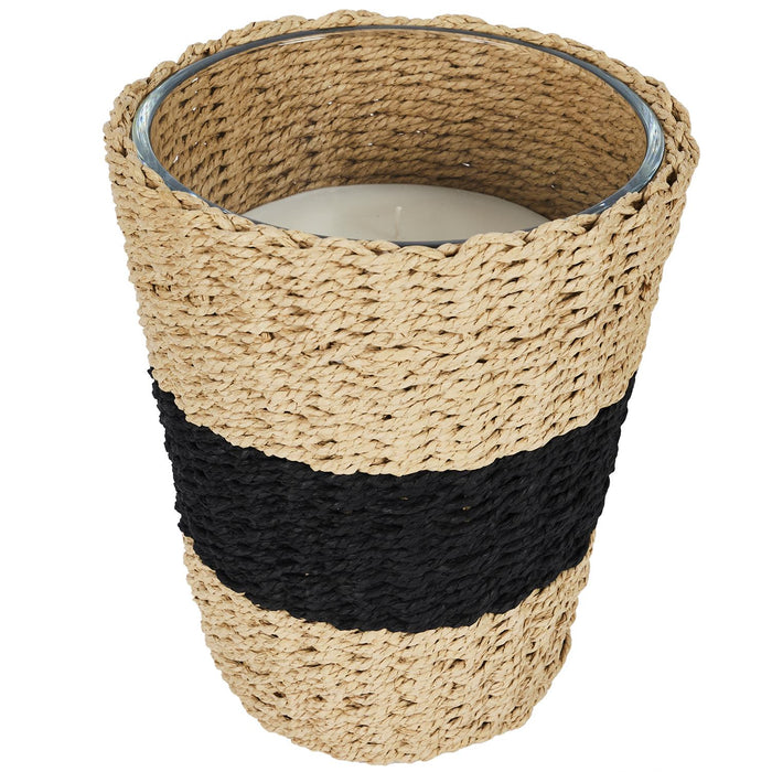 SCENTED CANDLE BASKET BRAID H23CM