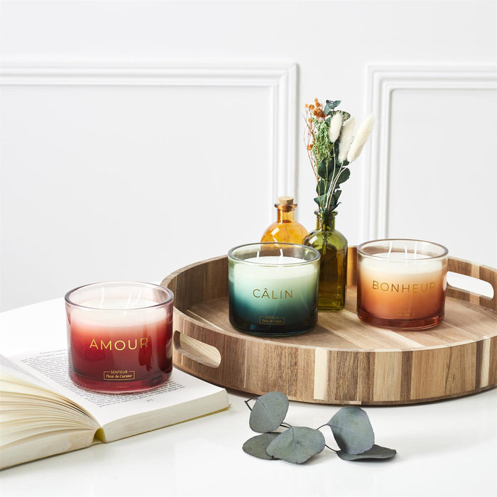 1 piece - SCENTED CANDLE EMOTION D8CM - for color option contact us on 03 46 45 47